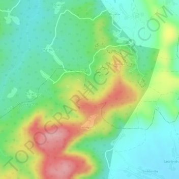 Carte topographique Kerpan, altitude, relief