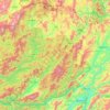 Carte topographique Oudômxai, altitude, relief