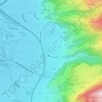 Carte topographique Gemeinde Schwarzach, altitude, relief