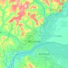 Carte topographique Brazzaville (commune), altitude, relief