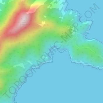 Carte topographique Praia da Sumaca, altitude, relief