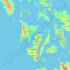Carte topographique Visayas, altitude, relief