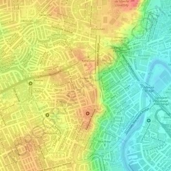 Carte topographique Escopa III, altitude, relief