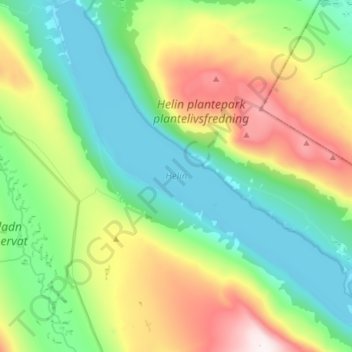 Carte topographique Helin, altitude, relief