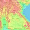 Carte topographique Laos, altitude, relief
