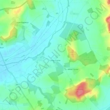 Carte topographique Canon Frome, altitude, relief