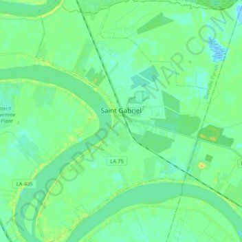 Carte topographique Saint-Gabriel, altitude, relief