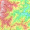 Carte topographique Darjeeling Pulbazar, altitude, relief
