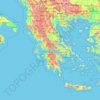 Carte topographique Grèce, altitude, relief