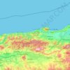 Carte topographique Tipaza, altitude, relief