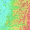 Carte topographique Linn County, altitude, relief