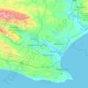 Carte topographique Nelson Mandela Bay Metropolitan Municipality, altitude, relief