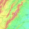 Carte topographique Shenandoah National Park, altitude, relief