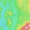 Carte topographique Lac du Croissant, altitude, relief