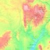 Carte topographique Sandoval County, altitude, relief