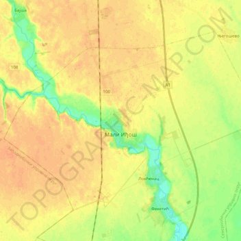 Carte topographique Mali Idjos, altitude, relief
