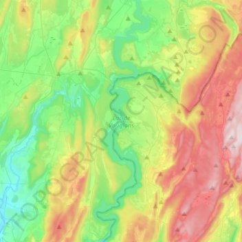 Carte topographique Lac de Vouglans, altitude, relief