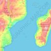 Carte topographique Canal du Mozambique, altitude, relief