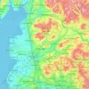 Carte topographique Lancashire, altitude, relief