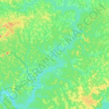 Carte topographique Pangar, altitude, relief