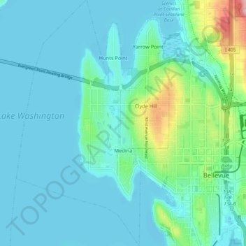 Carte topographique Medina, altitude, relief