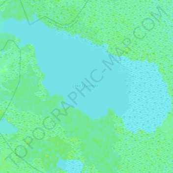 Carte topographique Lac Mulenda, altitude, relief