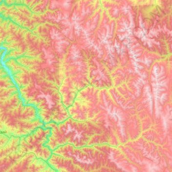 Carte topographique Шашикманское сельское поселение, altitude, relief