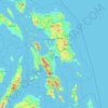 Carte topographique Eastern Visayas, altitude, relief