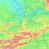 Carte topographique Basel-Landschaft, altitude, relief