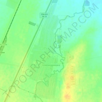 Carte topographique Новоандреевка, altitude, relief