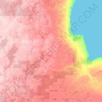 Carte topographique Unorganized Division No. 23, altitude, relief