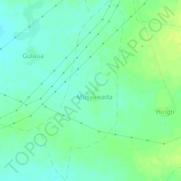 Carte topographique Gulaua, altitude, relief