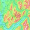 Carte topographique Massif des Bauges, altitude, relief