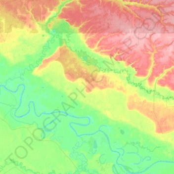 Carte topographique Качуковское сельское поселение, altitude, relief