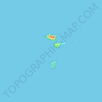 Carte topographique Flannan Isles, altitude, relief