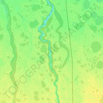 Carte topographique Deer River, altitude, relief