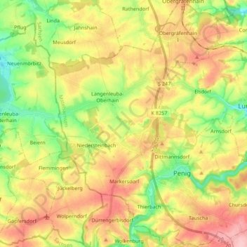 Carte topographique 09322, altitude, relief