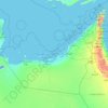Carte topographique Émirats arabes unis, altitude, relief