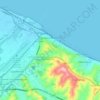 Carte topographique Falconara Marittima, altitude, relief