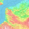 Carte topographique Nord-Pas-de-Calais, altitude, relief