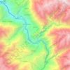 Carte topographique Huallanca, altitude, relief