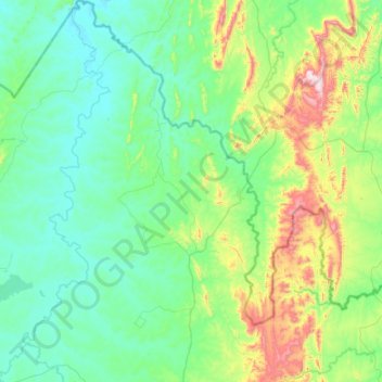 Carte topographique Montividiu do Norte, altitude, relief