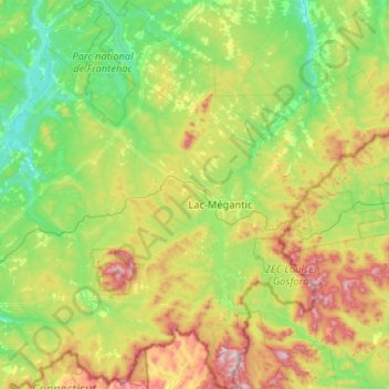 Carte topographique Le Granit, altitude, relief