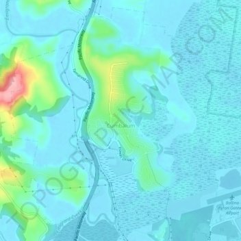 Carte topographique Cumbalum, altitude, relief