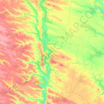 Carte topographique Zolotnyky Rural Hromada, altitude, relief