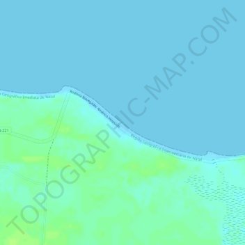 Carte topographique Praia de Tourinhos, altitude, relief