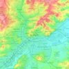 Carte topographique City of Nottingham, altitude, relief