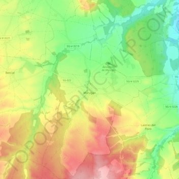 Carte topographique Marugán, altitude, relief