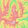 Carte topographique Massif du Mont Rose, altitude, relief