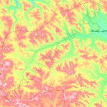 Carte topographique Tsahir, altitude, relief
